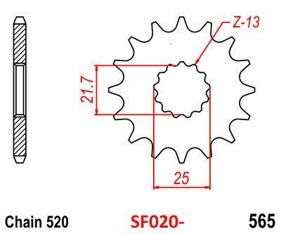 FRONT SPROCKET RENTHAL 289, KAWASAKI YAMAHA 289--520-14P thumbnail 5