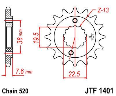 FRONT SPROCKET 14T [JTF1401-14] thumbnail 4