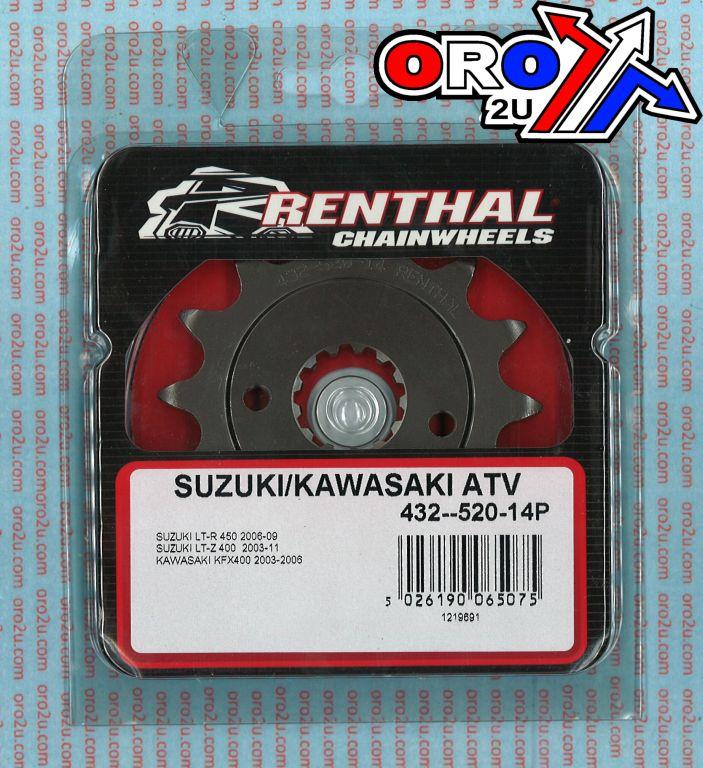 FRONT SPROCKET RENTHAL 432, SUZUKI/KAWASAKI ATV 432--520-14P, 432--520-14P thumbnail 5