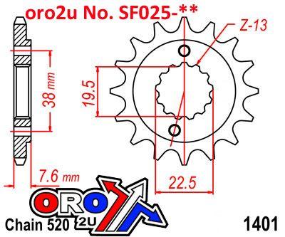 FRONT SPROCKET RENTHAL 432, SUZUKI/KAWASAKI ATV 432-520-15, 432--520-15GP thumbnail 4