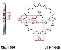 FRONT SPROCKET 13 TOOTH, KAWASAKI / SUZUKI thumbnail 2