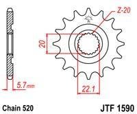 FRONT SPROCKET 13T [JTF1590.13] thumbnail 2