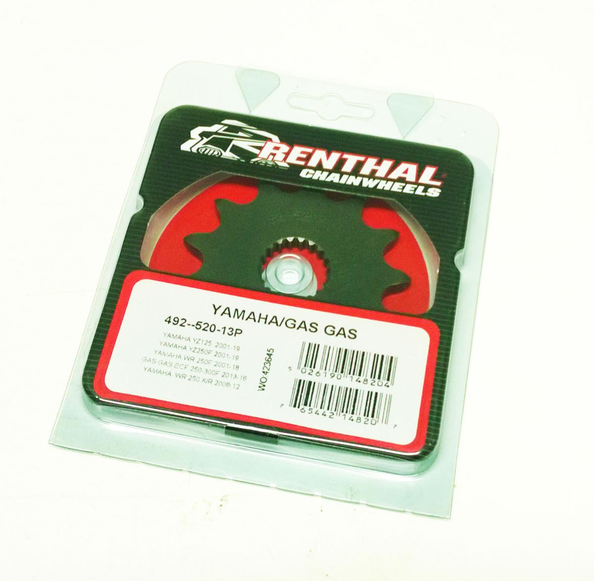 FRONT SPROCKET RENTHAL 492, YAMAHA GASGAS 492-520-13P, 492--520-13P thumbnail 2