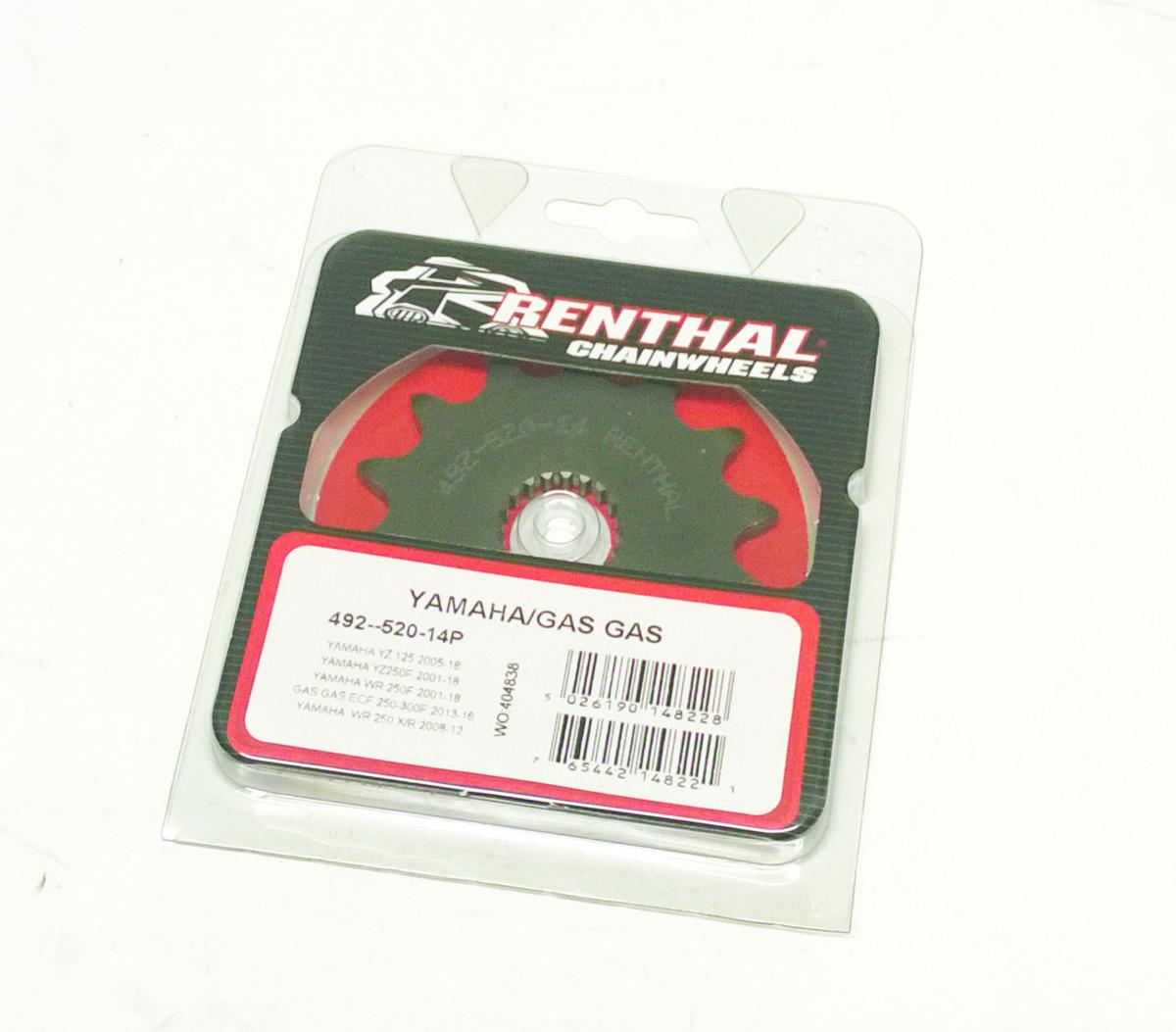 FRONT SPROCKET RENTHAL 492, YAMAHA/GAS GAS 492--520-14P, 492--520-14P thumbnail 2