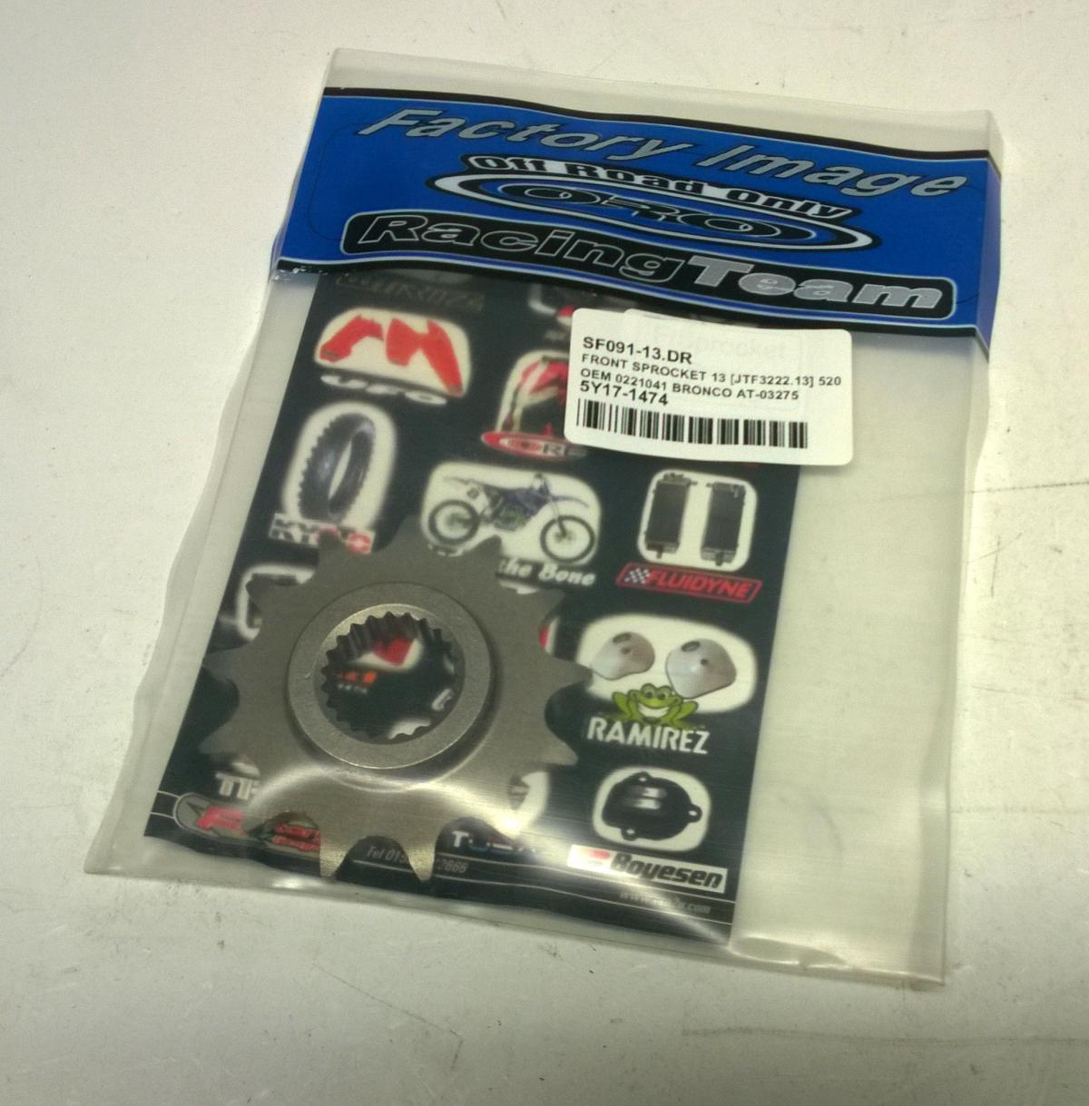 FRONT SPROCKET 13 [JTF3222.13] 520, OEM 0221041 BRONCO AT-03275 thumbnail 2