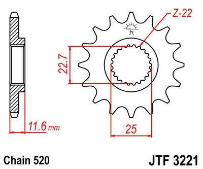 FRONT SPROCKET 12 [JTF3221.12] POLARIS, AT-03274 thumbnail 4