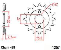 FRONT SPROCKET 14 [JTF1257.14] 428, HD Chain Conversion CR80 CR85 thumbnail 4