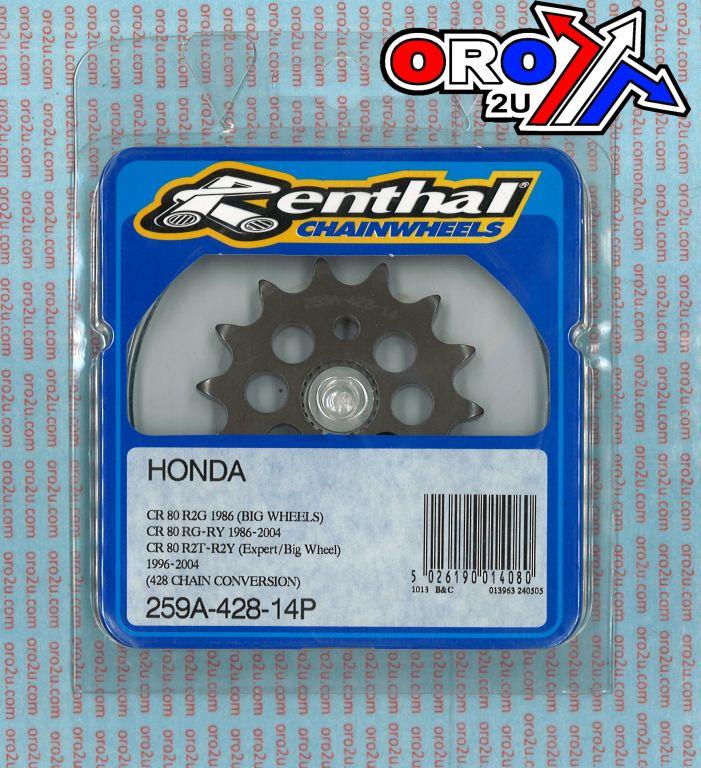 FRONT SPROCKET RENTHAL 259, HONDA CR80 CR85 259A42814 thumbnail 6