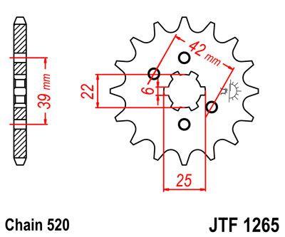 FRONT SPROCKET 16 [JTF1265.16] 520, PSYCHIC MX-126516 thumbnail 3