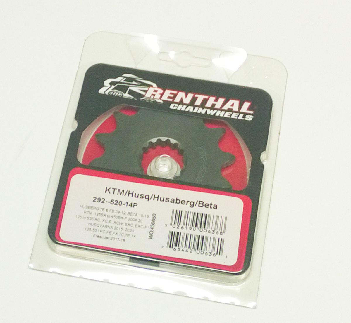 FRONT SPROCKET RENTHAL 292, KTM HUSABERG BETA 292--520-14P thumbnail 2