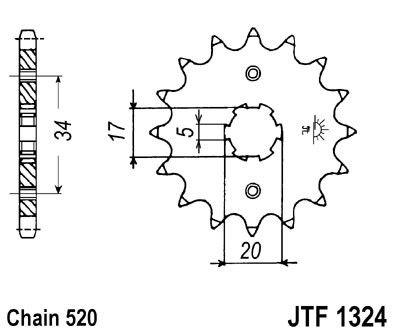 FRONT SPROCKET 12 [JTF1324.12] 520, PSYCHIC AT-54712 thumbnail 3