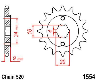 FRONT SPROCKET 14 [JTF1554.14] 520 thumbnail 4
