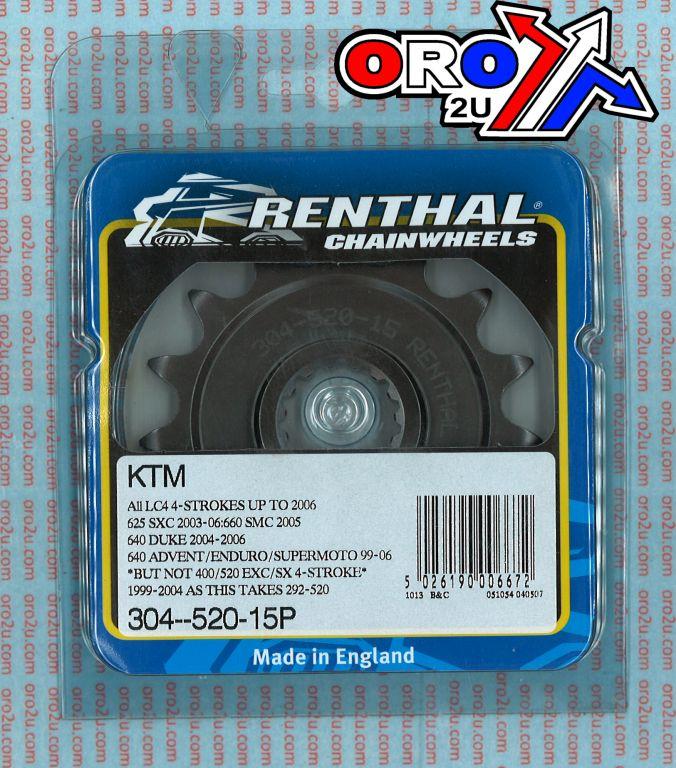 FRONT SPROCKET RENTHAL 304, KTM 304--520-15P thumbnail 4
