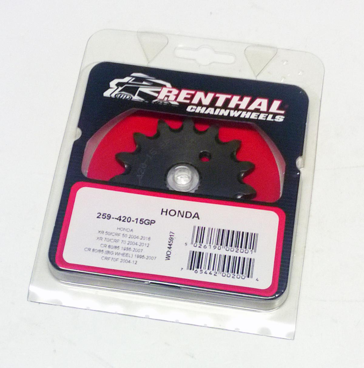 FRONT SPROCKET RENTHAL 259 420, HONDA 259--420-15GP thumbnail 2