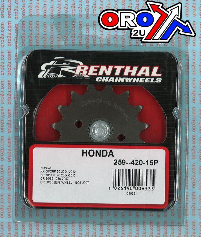FRONT SPROCKET RENTHAL 259 420, HONDA 259--420-15GP thumbnail 4