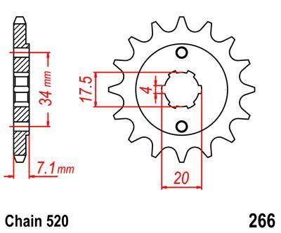 FRONT SPROCKET 266.14 DIRT thumbnail 2
