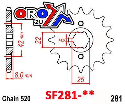 FRONT SPROCKET JTF281 (520) thumbnail 2