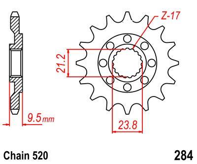 FRONT SPROCKET 13 [JTF284.13] 520, TRX450, CRF450, CR250 500 thumbnail 2