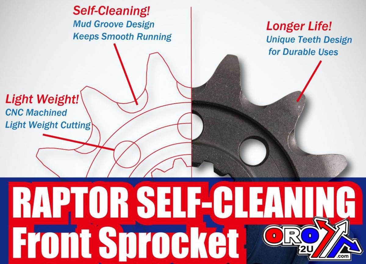 FRONT SPROCKET 284 RAPTOR LIGHT & SELF CLEANING 10B-ML4-13 thumbnail 3