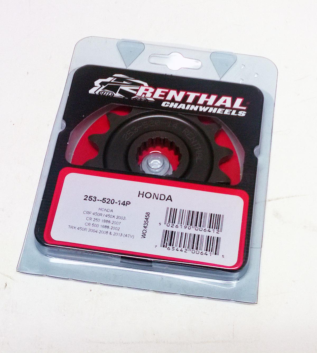 FRONT SPROCKET RENTHAL 253, HONDA 253--520-14P, 253--520-14P thumbnail 2