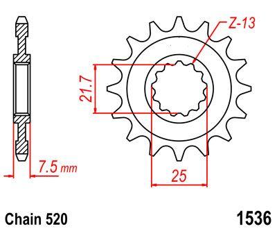 FRONT SPROCKET 16 [JTF1536.16] 520 thumbnail 2