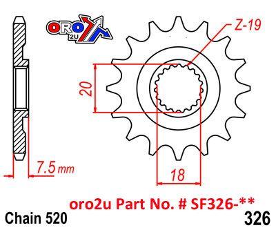 FRONT SPROCKET RENTHAL 256, HONDA 256--520-14P thumbnail 4