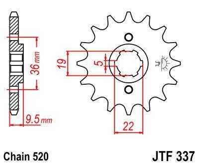 FRONT SPROCKET 14 [JTF337.14] 520 thumbnail 2