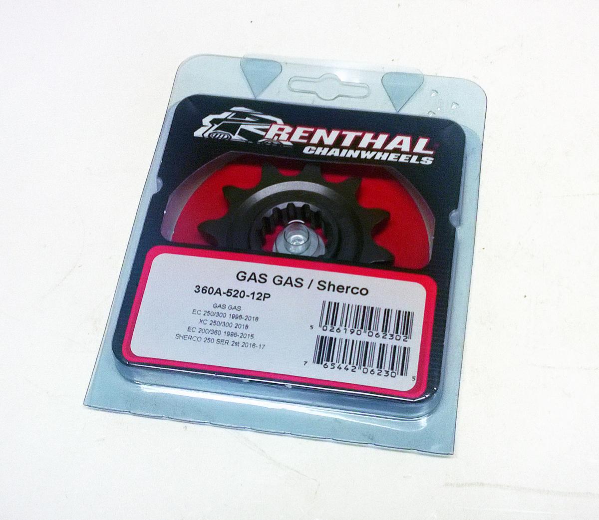 FRONT SPROCKET RENTHAL 360A, GAS GAS 360A-520-12P thumbnail 3