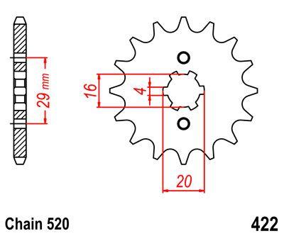 FRONT SPROCKET 13 [JTF421/422.13] 520 thumbnail 2