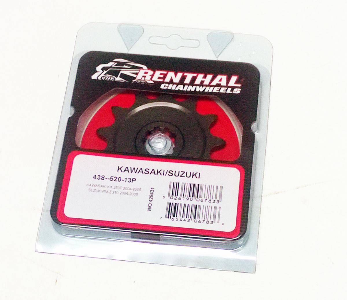 FRONT SPROCKET RENTHAL 438, KAWASAKI/SUZUKI 438--520-13P thumbnail 2