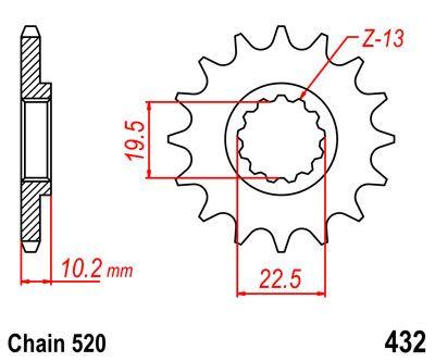 FRONT SPROCKET 14 [JTF432.14] 520 thumbnail 2