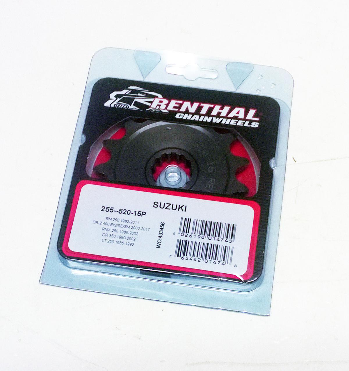 FRONT SPROCKET RENTHAL 255, SUZUKI 255--520-15P thumbnail 2