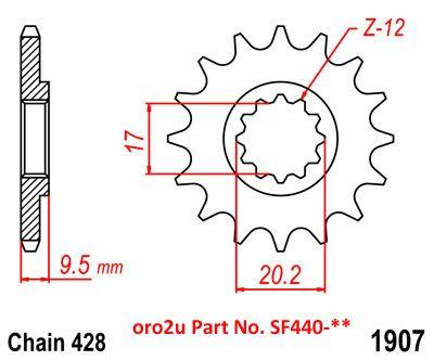 FRONT SPROCKET 04-19 KTM HUSQVARNA SX SXS XC TC 85 105 14T 428 JTF1907 47033029014 thumbnail 4