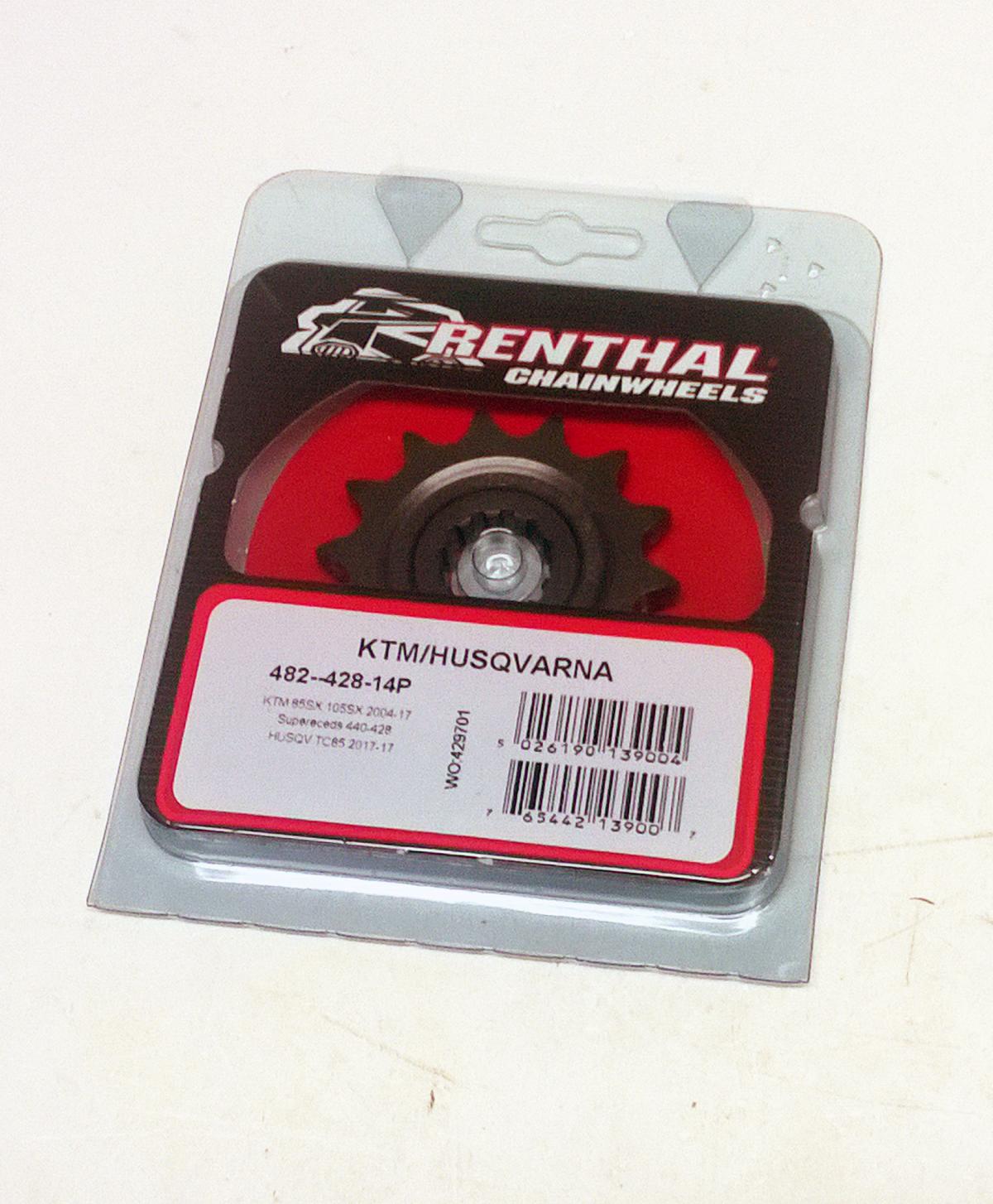 FRONT SPROCKET RENTHAL 428, KTM 482--428-14P thumbnail 2