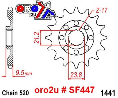 FRONT SPROCKET 1441 RAPTOR LIGHT & SELF CLEANING 10B-441-13 thumbnail 4