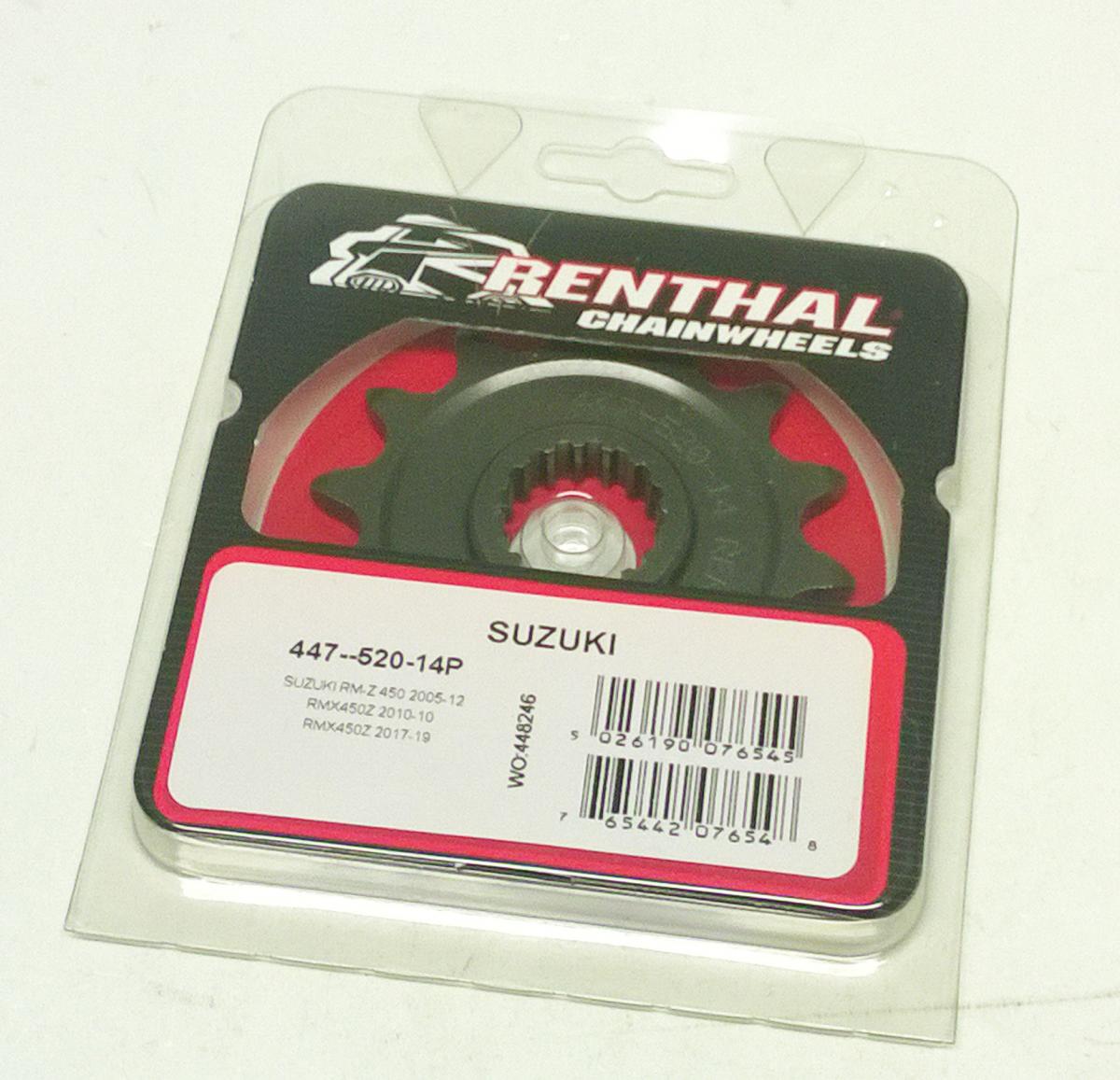 FRONT SPROCKET RENTHAL 447, SUZUKI 447--520-14P thumbnail 2