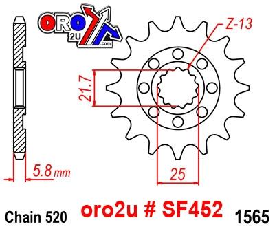 FRONT SPROCKET RENTHAL 452, KAWASAKI 452--520-13P thumbnail 5