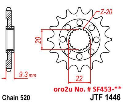 FRONT SPROCKET RENTHAL 453, KAWASAKI 453--520-13P thumbnail 4