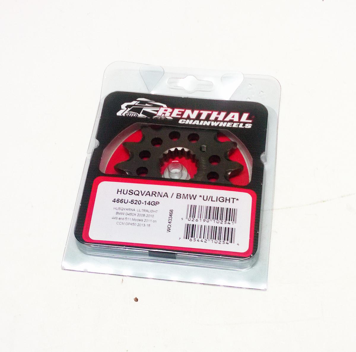 FRONT SPROCKET RENTHAL 466, HUSQVARAN BMW 466U-520-14GP, JTF403, JT403, SF403- thumbnail 3