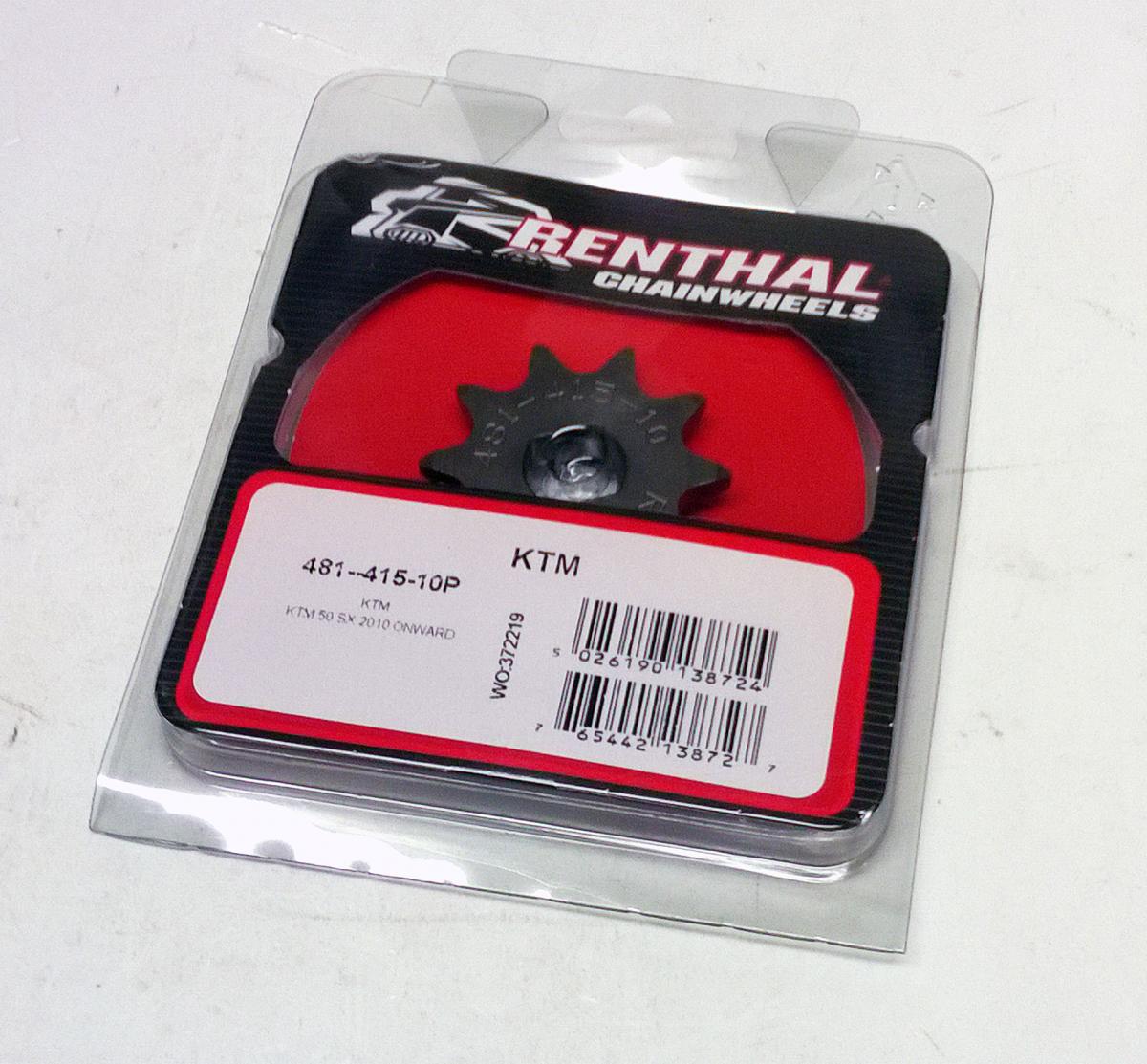 FRONT SPROCKET RENTHAL 481, KTM 50 10T, 481--415-10P thumbnail 2