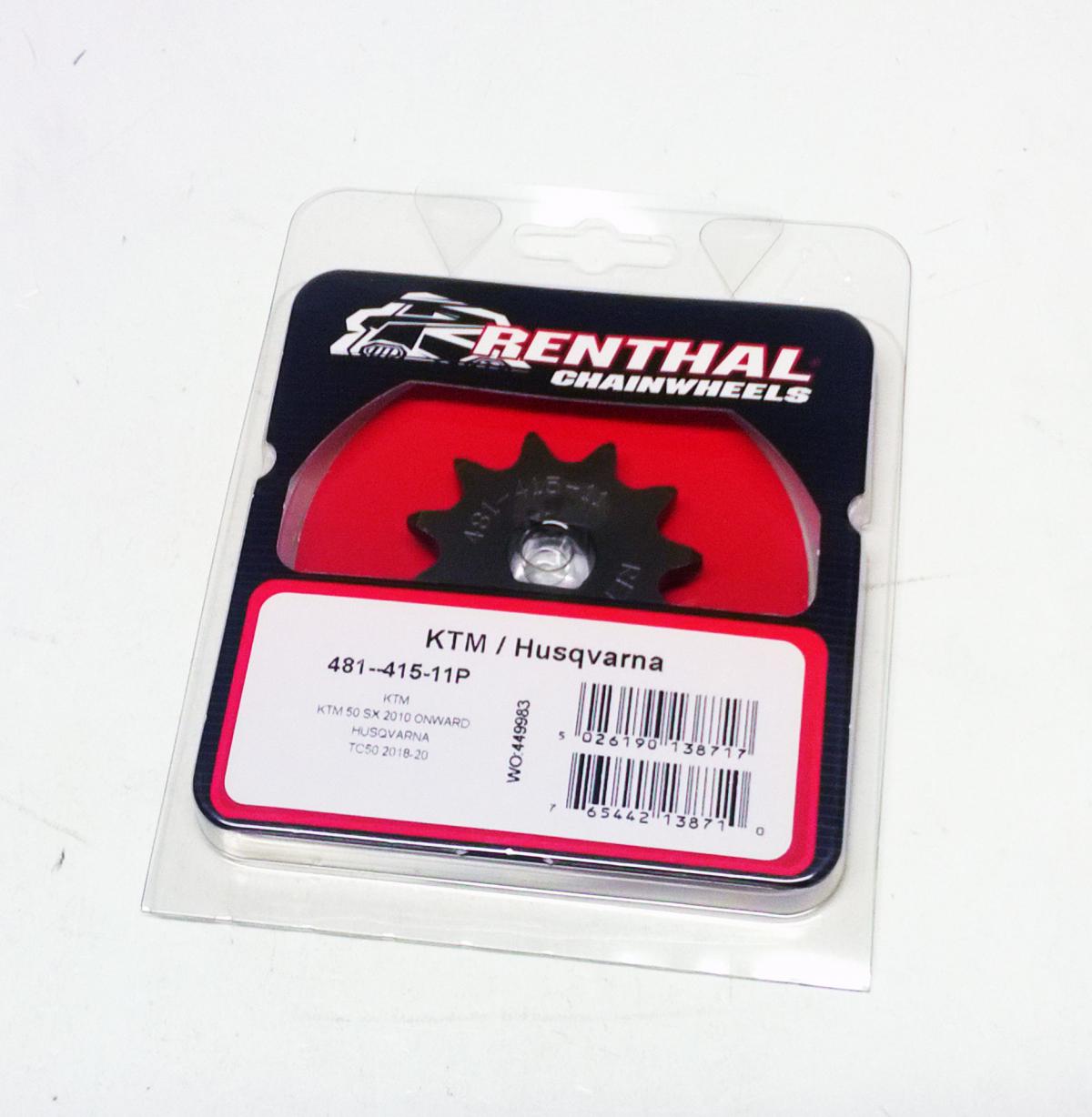 FRONT SPROCKET RENTHAL 481, KTM 50 11T, 481--415-11P thumbnail 2