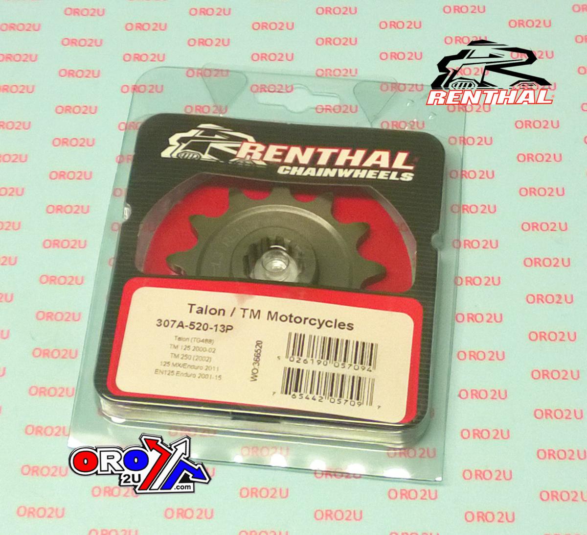 FRONT SPROCKET RENTHAL 307A, TALON/TM MOTO 307A-520-13, 307A-520-13P thumbnail 3