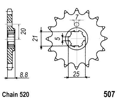 FRONT SPROCKET 15 [JTF507.15] 520 thumbnail 2