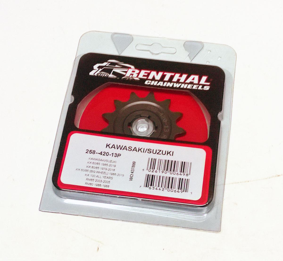 FRONT SPROCKET RENTHAL 258, KAWASAKI/SUZUKI 258-420-13, 258--420-13P thumbnail 2