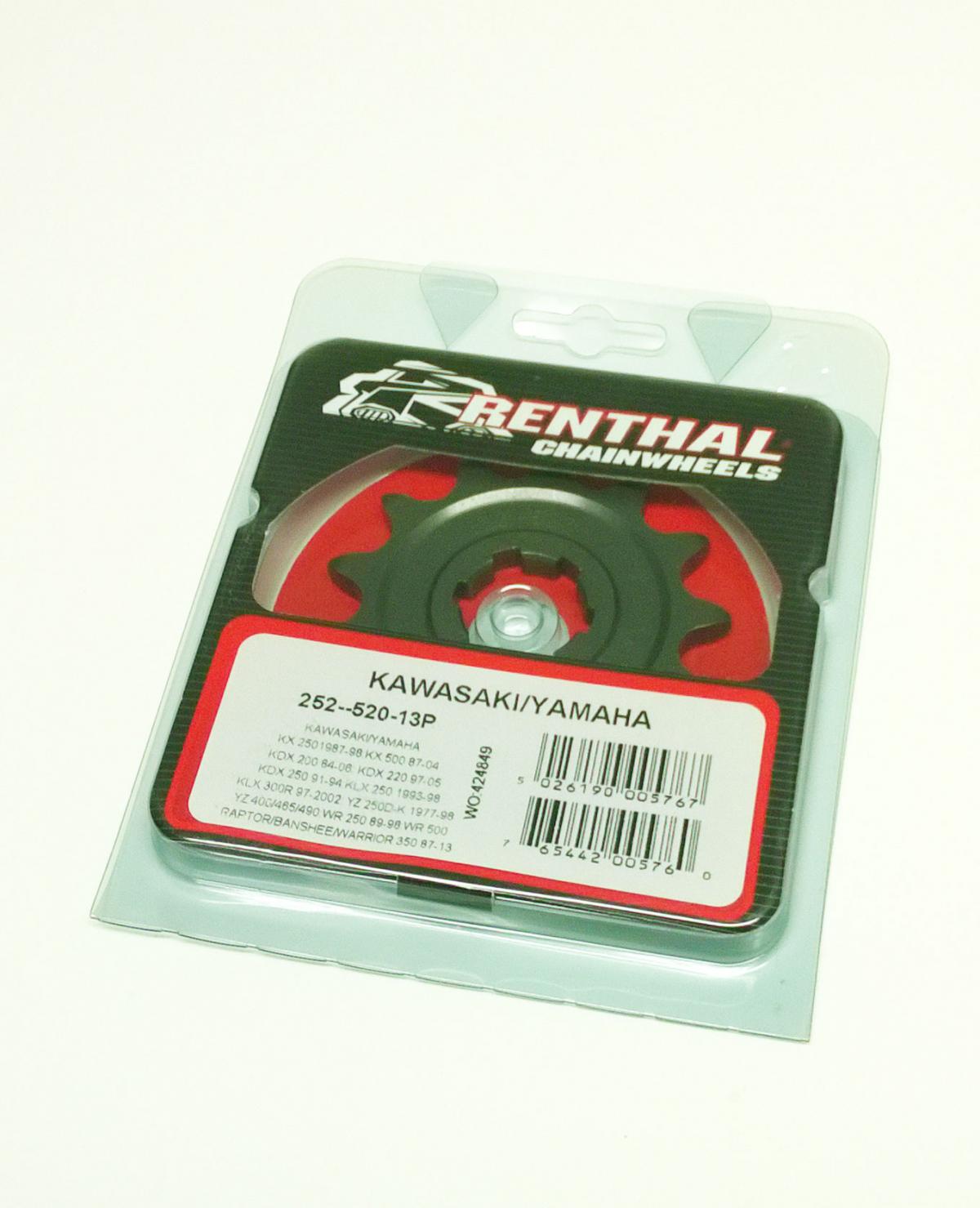 FRONT SPROCKET RENTHAL 252, KAWASAKI/YAMAHA 252-520-13, 252--520-13P thumbnail 2