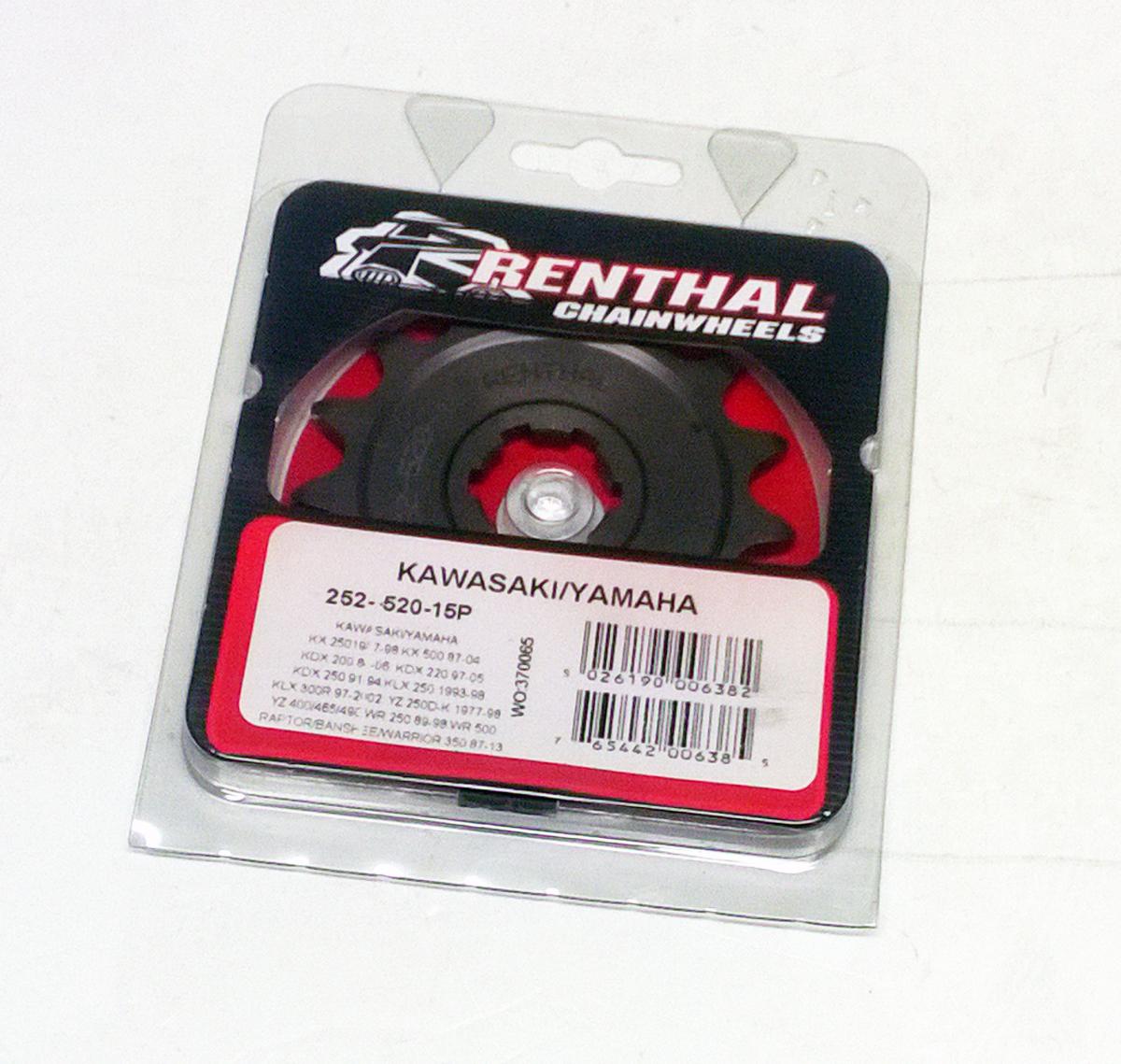 FRONT SPROCKET RENTHAL 252, KAWASAKI/YAMAHA 252--520-15P thumbnail 2