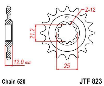 FRONT SPROCKET 15 [JTF823.15] 520 thumbnail 2