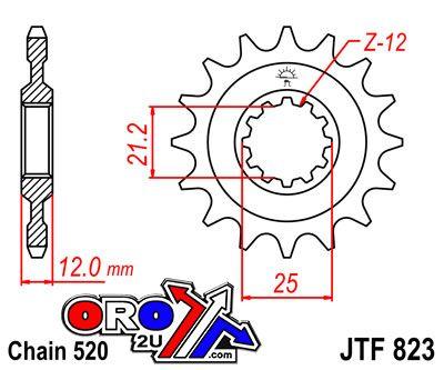 FRONT SPROCKET JTF823 520 JT. JTF823.16 thumbnail 5