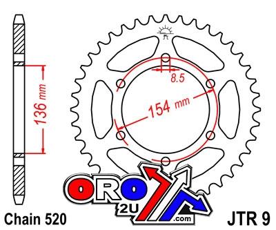 REAR SPROCKET JTR9.47 JT 520 thumbnail 3