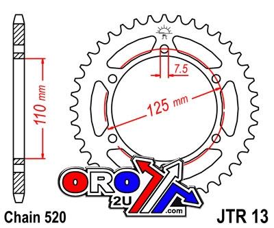 REAR SPROCKET JTR13.39 JT 520 thumbnail 2